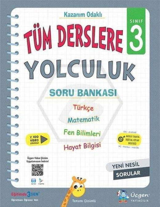 3.Sınıf Tüm Derslere Yolculuk | Üçgen Yayıncılık (İnce Kapak)