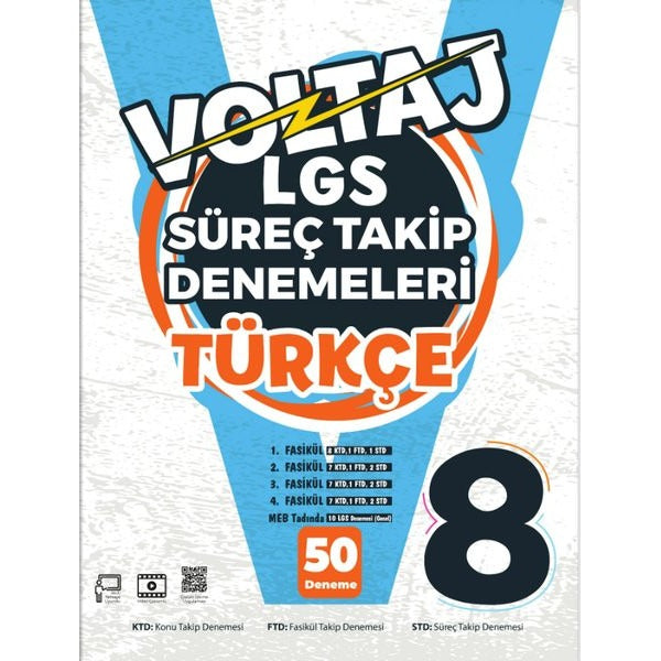8.Sınıf Türkçe Voltaj LGS Süreç Takip Denemeleri | Berkay Yayıncılık (İnce Kapak)