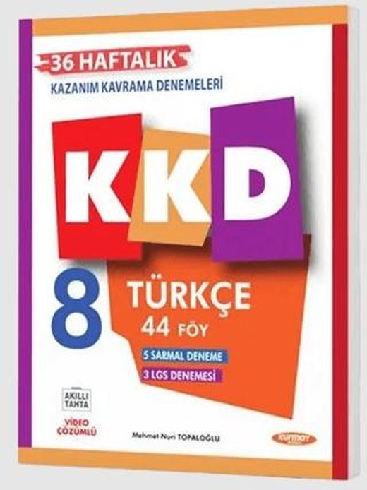 8. Sınıf Türkçe KKD Haftalık Kazanım Kavrama Denemeleri | Kurmay Yayınları (Ciltsiz)