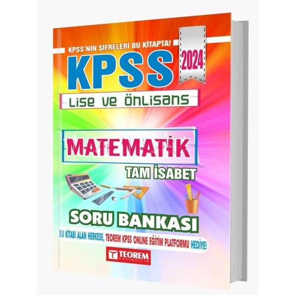 2024 KPSS Lise Ön Lisans Tam İsabet Matematik Soru Bankası | Teorem Yayınları (İnce Kapak)