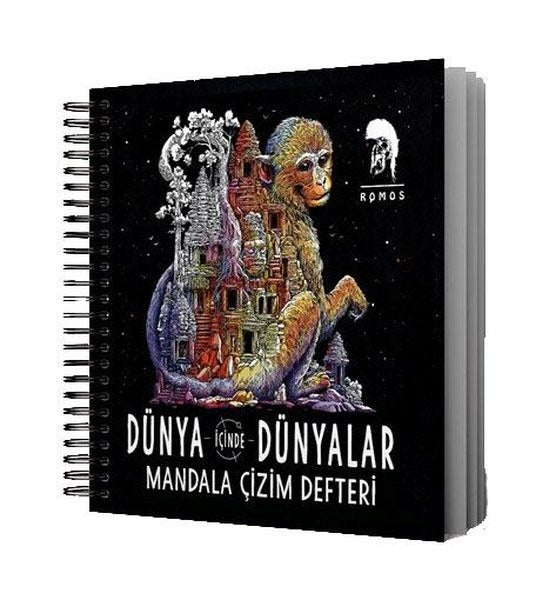 Dünya İçinde Dünyalar - Mandala Çizim Defteri | Romos Kitap (İnce Kapak)
