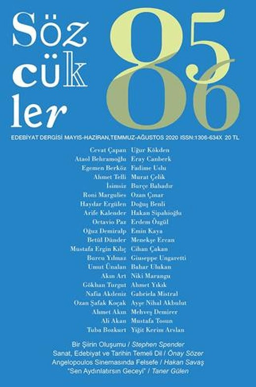 Sözcükler Dergisi Sayı: 85-86 Mayıs Haziran - Temmuz Ağustos 2020 | Sözcükler Yayınları (Ciltsiz)