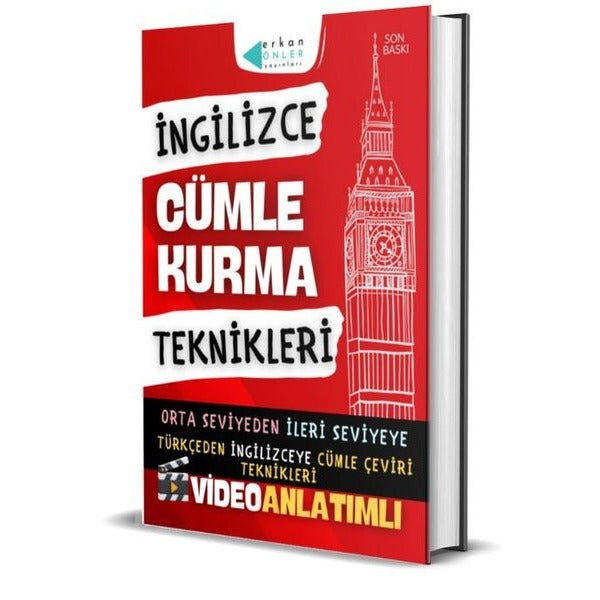 İngilizce Cümle Kurma Teknikleri Video Anlatımlı - Orta Seviyeden İleri Seviyeye Türkçeden İngilizceye | Erkan Önler Yayınları