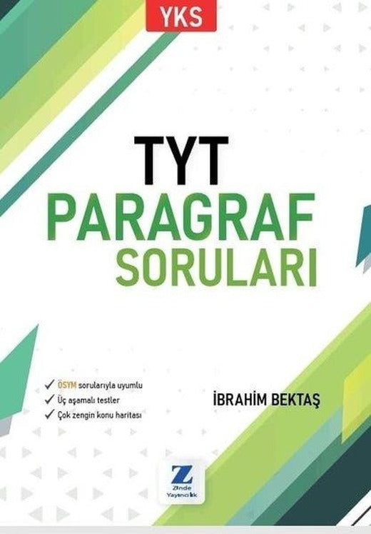 TYT Paragraf Soruları | Zinde Yayınevi (İnce Kapak)