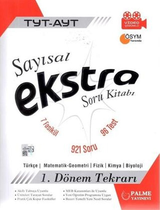 Palme YKS TYT AYT Sayısal Ekstra Soru Kitabı 1. Dönem Tekrarı | Palme Yayınları (Ciltsiz)