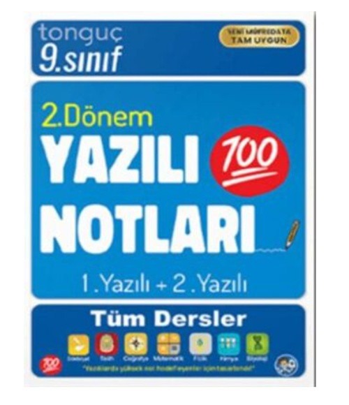 9. Sınıf Yazılı Notları 2. Dönem 1 ve 2. Yazılı | Tonguç Akademi (İnce Kapak)