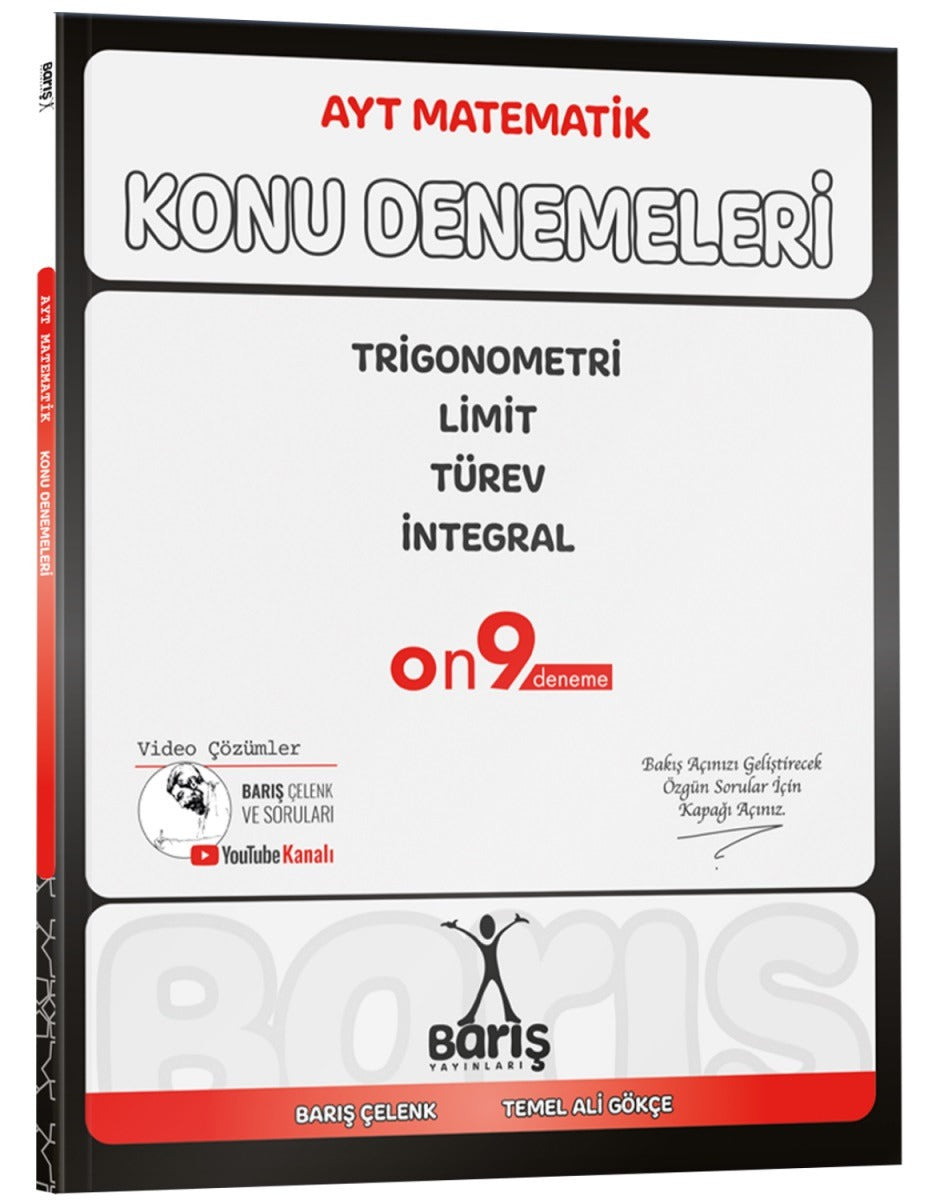 AYT Matematik Trigonometri Limit Türev İntegral Konu Denemeleri | Barış Yayınları-Eğitim (İnce Kapak)