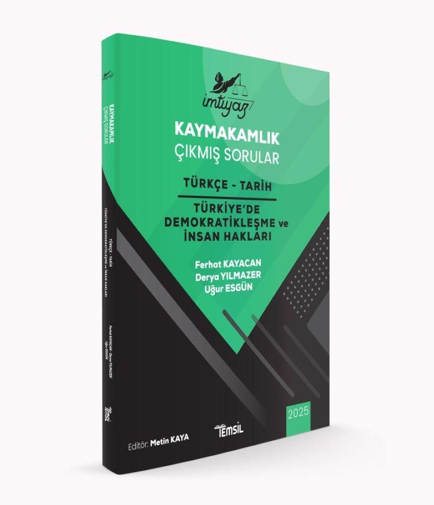 İmtiyaz Kaymakamlık Çıkmış Sorular Türkçe - Tarih - Türkiye'de Demokratikleşme ve İnsan Hakları | Temsil Kitap (Ciltsiz)