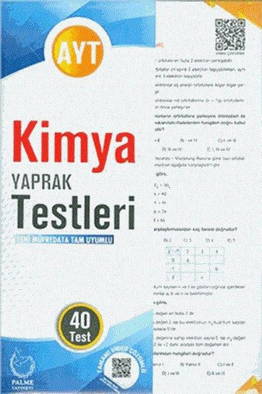 AYT Kimya Yaprak Test | Palme Eğitim (İnce Kapak)