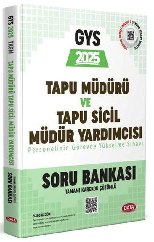 Tapu Müdürü- Tapu Sicil Müdür Yardımcısı GYS Soru Bankası -Karekod Çözümlü | Data Yayınları (Ciltsiz)