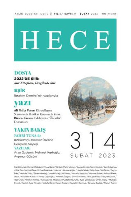 Hece Aylık Edebiyat Dergisi Sayı: 314 - Şubat 2023 | Hece Dergisi (Ciltsiz)