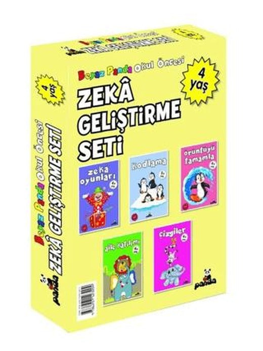 Okul Öncesi 4 Yaş Zeka Geliştirme Seti (5 Kitap) | Beyaz Panda Yayınları (Ciltsiz)
