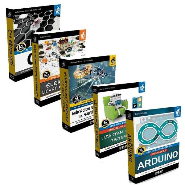 Arduino Eğitim Seti 3-5 Kitap Takım | Kodlab (İnce Kapak)