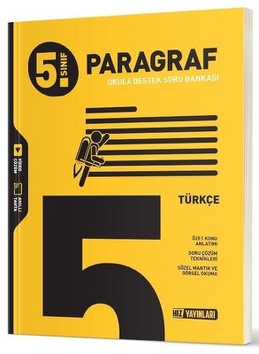 5. Sınıf Türkçe Paragraf Soru Bankası | Hız Yayınları (İnce Kapak)