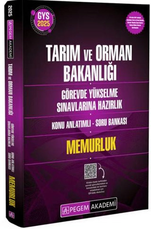 2025 Tarım ve Orman Bakanlığı Görevde Yükselme Sınavlarına Hazırlık Konu Anlatımlı Soru Bankası - Memurluk | Pegem Akademi Yayıncılık (Ciltsiz)