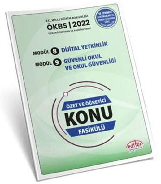 Uzman ve Başöğretmen Modül 8 Dijital Yetkinlik - Modül 9 Güvenli Okul ve Okul Güvenliği Özet ve Öğretici Konu Fasikülü