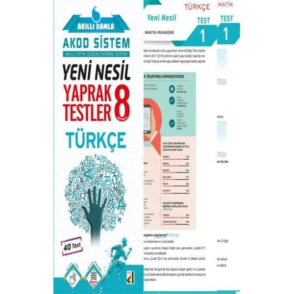 8.Sınıf Türkçe Yeni Nesil Yaprak Testler | Damla Yayınevi (İnce Kapak)