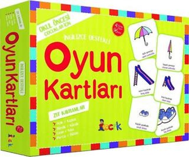 İngilizce Destekli Oyun Kartları - Zıt Kavramlar