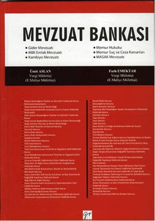 Mevzuat Bankası | Gazi Kitabevi (Ciltli)