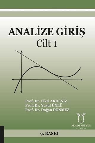 Analize Giriş Cilt 1 | Akademisyen Kitabevi (Ciltsiz) - Resim 1