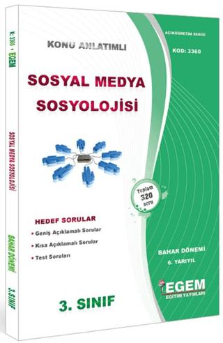 3. Sınıf 6. Yarıyıl Konu Anlatımlı Sosyal Medya Sosyolojisi - Kod 3360