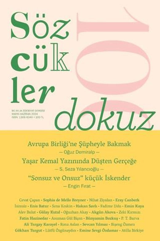 Sözcükler Dergisi 109. Sayı Mayıs - Haziran 2024 | Sözcükler Yayınları (Ciltsiz)