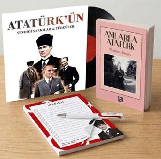 Atatürk’ün Sevdiği Şarkılar & Türküler Plak - Anılarla Atatürk - Bloknot ve Kalem | Plak (Ciltsiz)