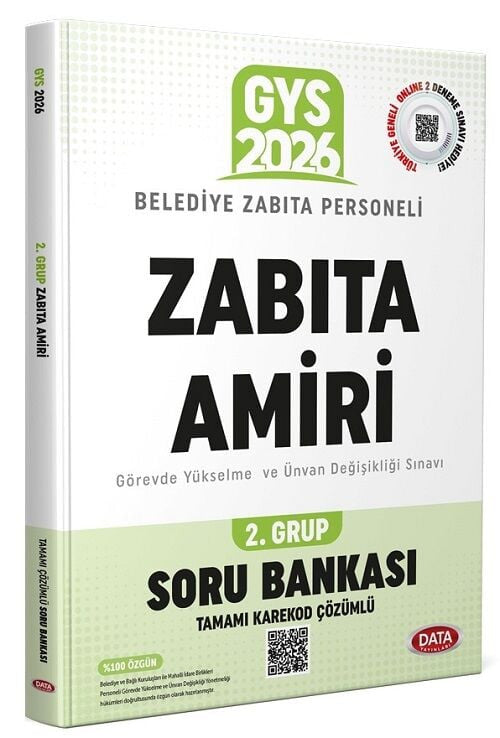 Data 2026 GYS Belediye Zabıta Personeli Zabıta Amiri 2. Grup Soru Bankası Çözümlü Görevde Yükselme D - Kolektif kitap kapağı