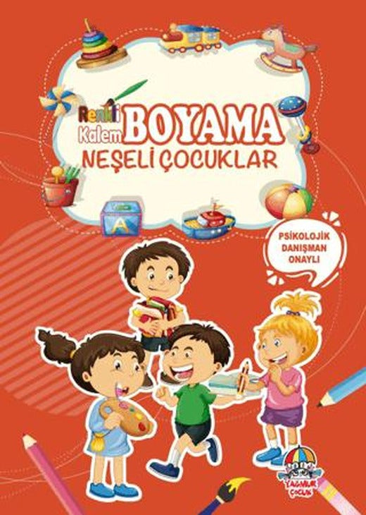Renkli Kalem Boyama - Neşeli Çocuklar