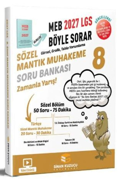 8. Sınıf 2027 Lgs Meb Böyle Sorar Sözel Mantık Muhakeme Soru Bankası Video Çözümlü | Sinan Kuzucu Yayınları (Ciltsiz)