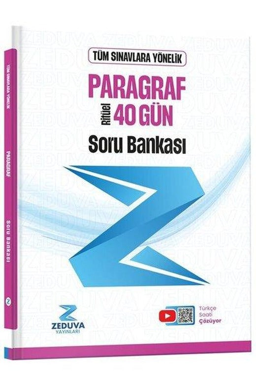 Türkçe Saati 40 Gün Ritüel Paragraf Soru Bankası | Zeduva Yayınları (İnce Kapak)