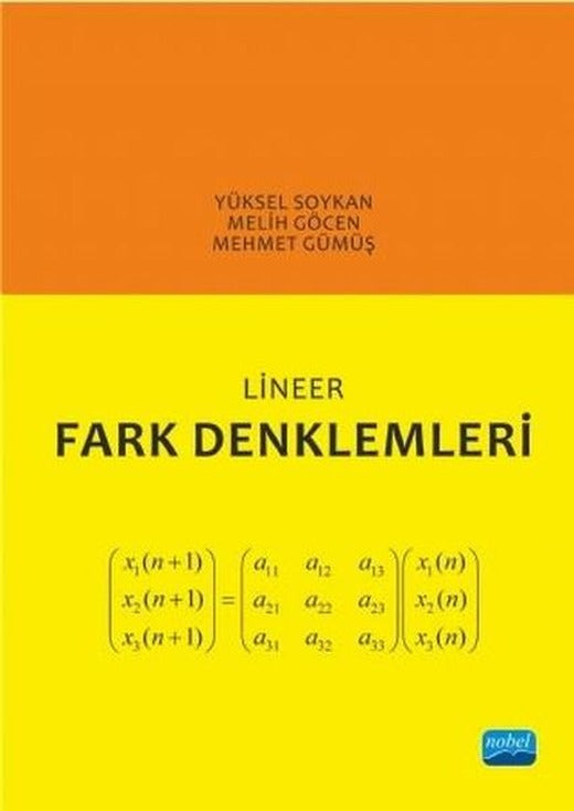 Lineer Fark Denklemleri | Nobel Akademik Yayıncılık (İnce Kapak)