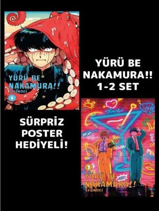Yürü Be Nakamura 1 - 2 - Poster Hediyeli Set | Komik Şeyler (İnce Kapak)