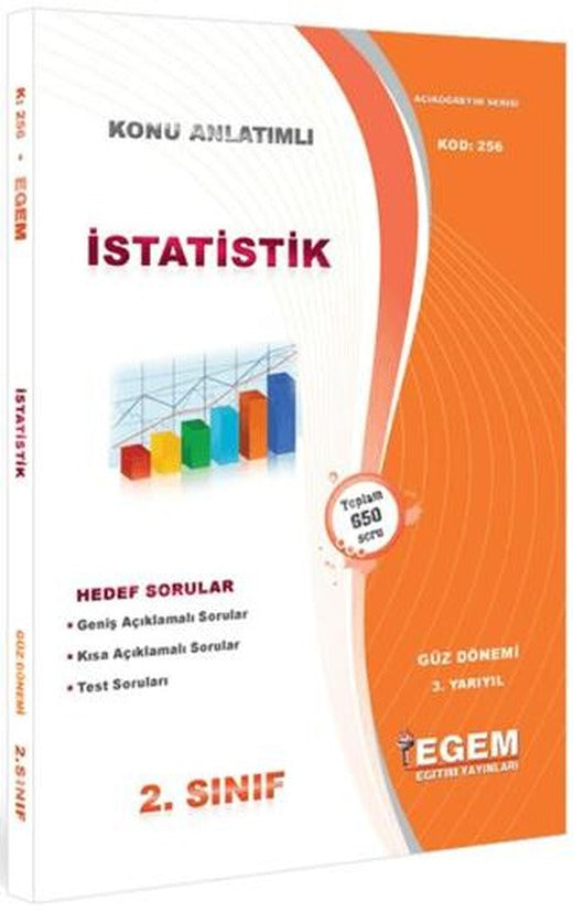 2. Sınıf 3. Yarıyıl İstatistik Konu Anlatımlı Soru Bankası - Kod 256
