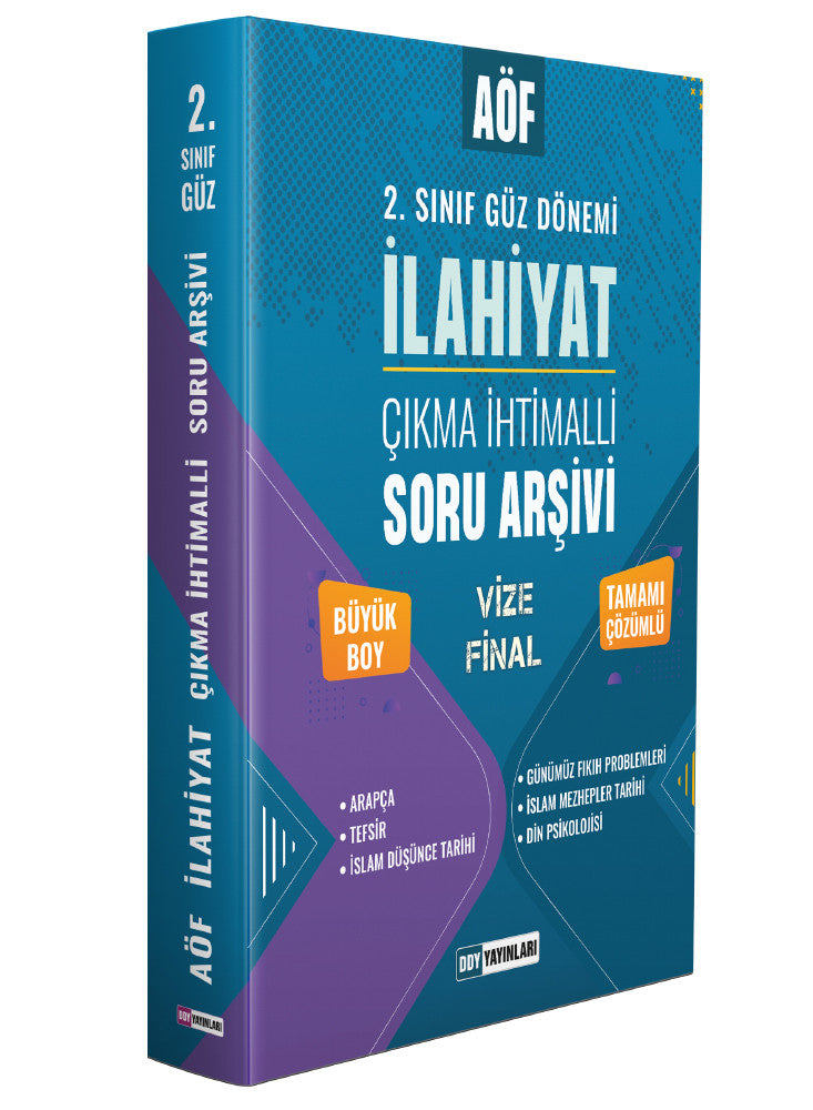 2023 AÖF İlahiyat 2. Sınıf Güz Dönemi Çıkmış Soru Arşivi Tamamı Çözümlü - Kolektif kitap kapağı