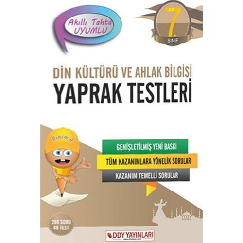 DDY Yayınları 7. Sınıf Din Kültürü ve Ahlak Bilgisi Yaprak Test - Kolektif kitap kapağı