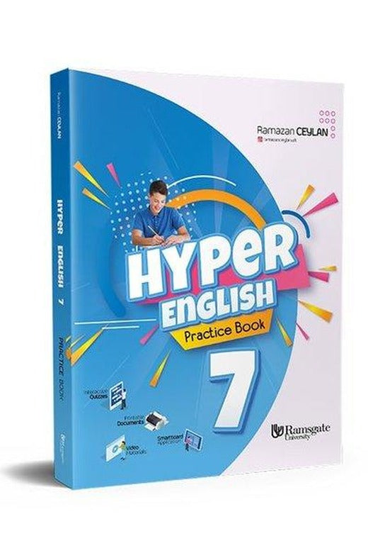 7. Sınıf Hyper English Practice Book (Quizzes & Dictionary) | Ramsgate University (İnce Kapak)