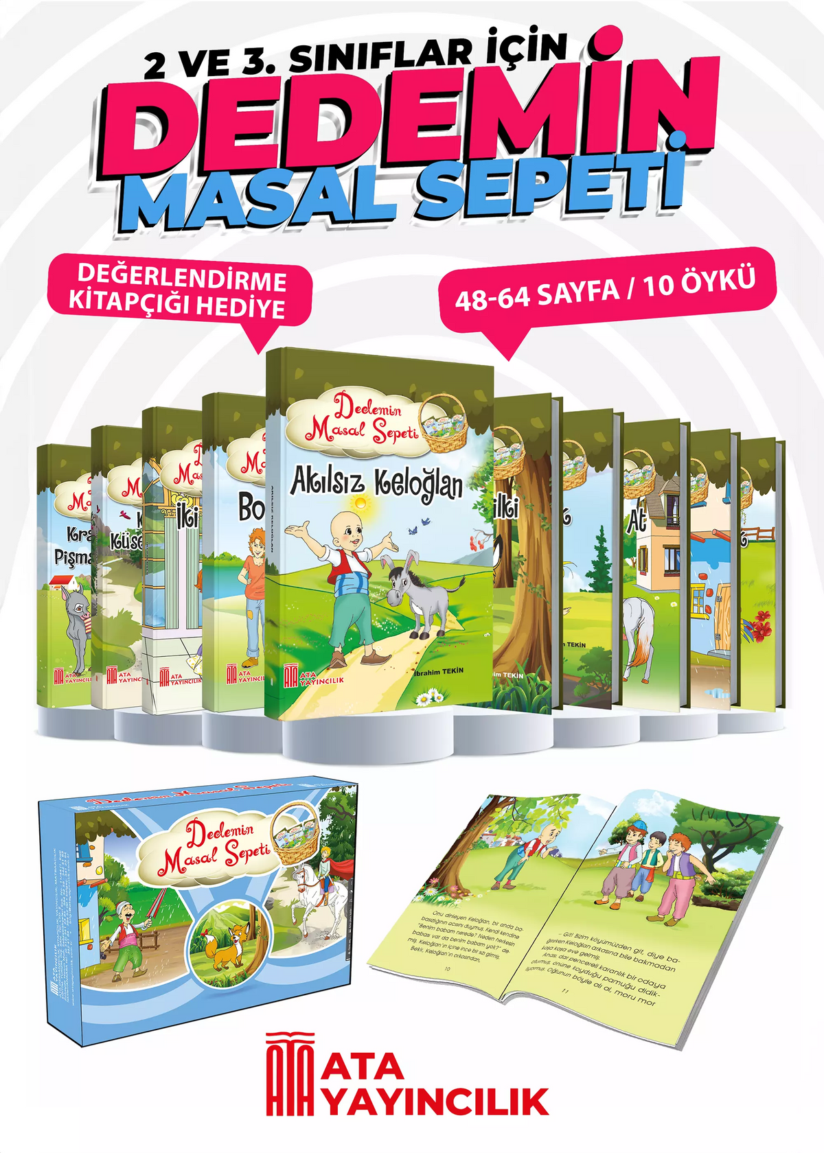 Dedemin Masal Sepeti 10 Kitap Set Ata Yayınları kitap kapağı