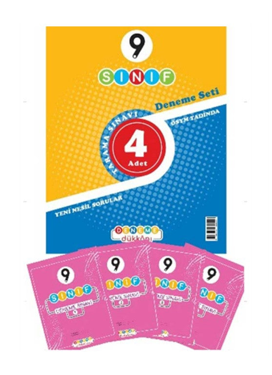 Deneme 9.Sınıf Deneme Seti 4Lü kitap kapağı