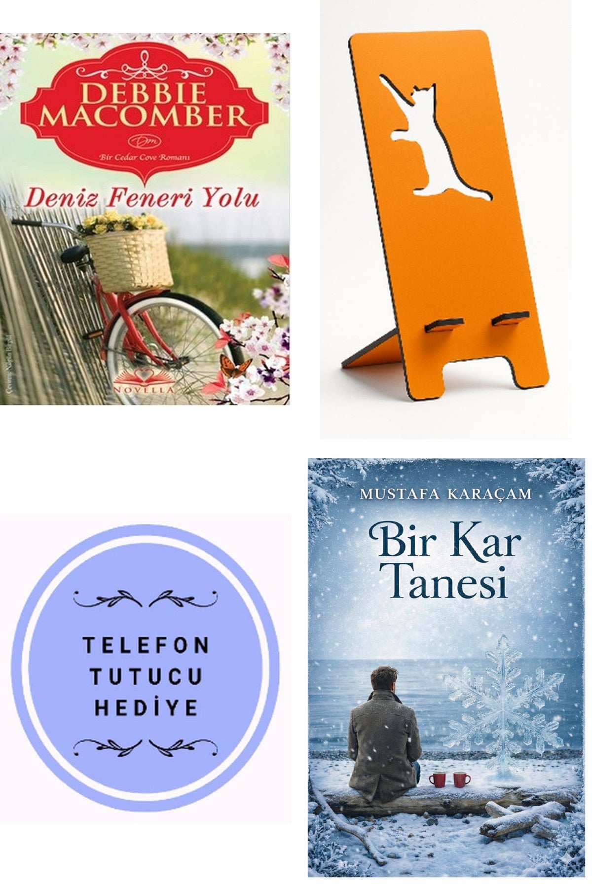 Deniz Feneri Yolu - Debbie Macomber + Telefon Tutucu + Bir Kar Tanesi kitap kapağı