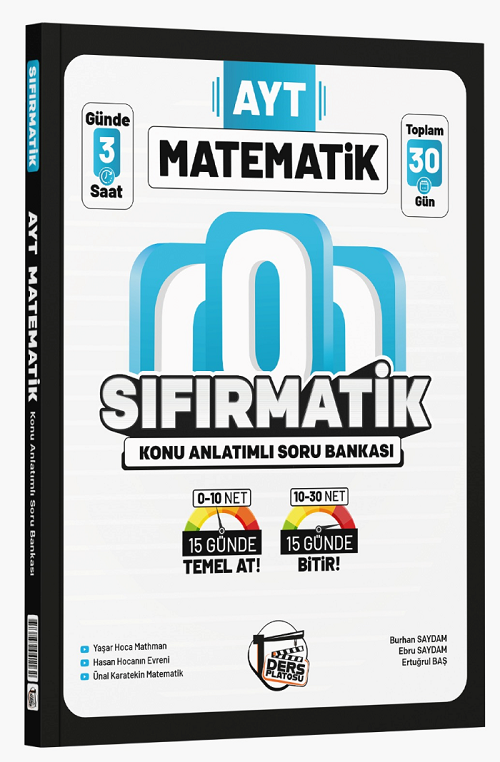 Ders Platosu AYT Matematik Sıfırmatik Konu Anlatımlı Soru Bankası kitap kapağı