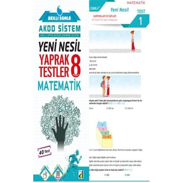 8.Sınıf Matematik Yeni Nesil Yaprak Testler | Damla Yayınevi (İnce Kapak)