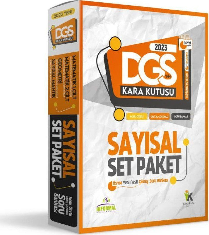 DGSnin Kara Kutusu SAYISAL PAKET SET Konu Özetli Dijital Çözümlü ÖSYM Arşiv Çıkmış Soru Bankası kitap kapağı