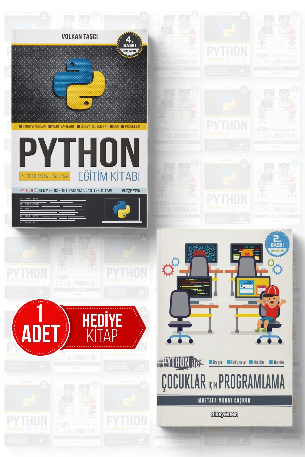 Dikeyeksen Python Eğitim Kitabı (2'Li Set Hediyeli) kitap kapağı