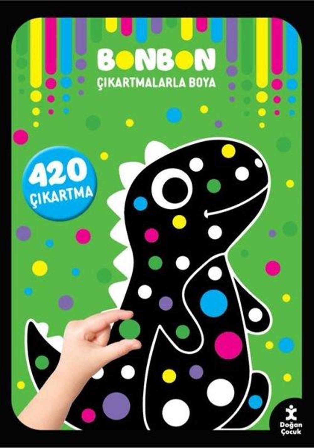 Dinozorlar - Bonbon Çıkartmalarla Boya - 420 Çıkartma | Doğan Çocuk