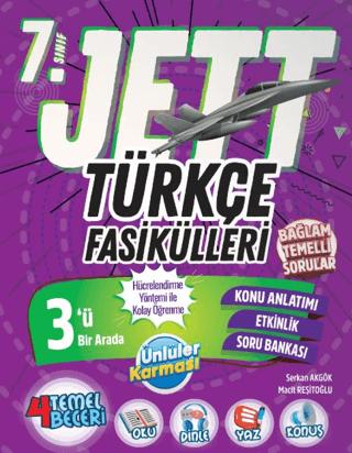 7. Sınıf Jett Türkçe Fasikülleri | Ünlüler Karması (Ciltsiz) - Resim 1