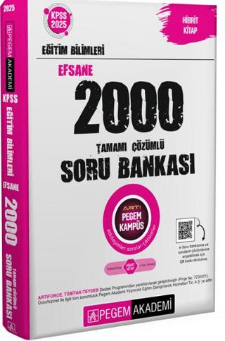 2025 KPSS Eğitim Bilimleri Tamamı Çözümlü Efsane 2000 Soru Bankası | Pegem Akademi Yayıncılık (Ciltsiz) - Resim 1