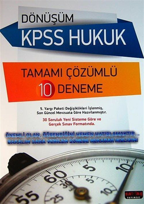 Dönüşüm KPSS Hukuk Tamamı Çözümlü 10 Deneme kitap kapağı