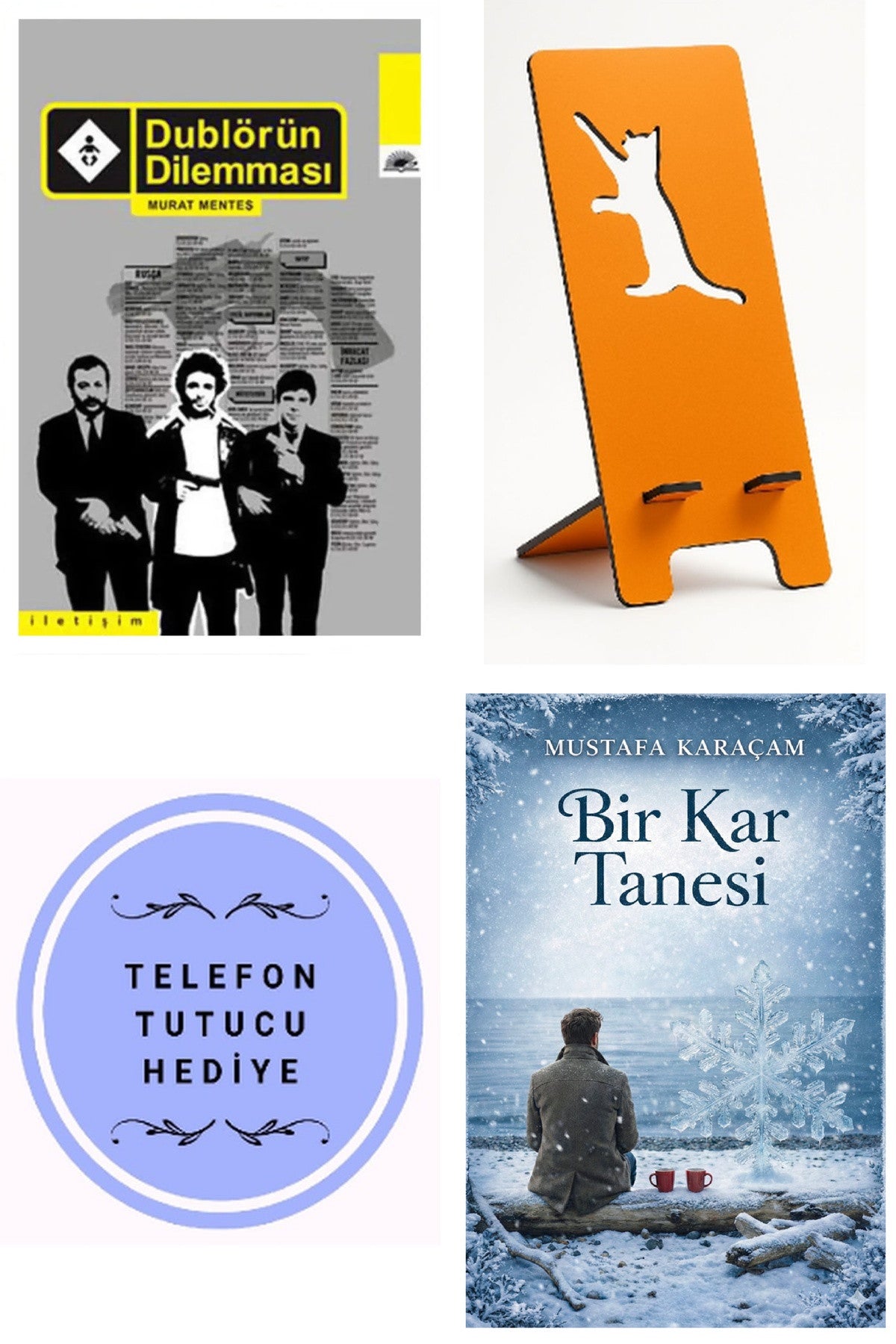 Dublörün Dilemması - Murat Menteş + Telefon Tutucu + Bir Kar Tanesi kitap kapağı