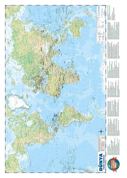 Dünya Siyasi-Fiziki Haritası 50x70 - Kolektif kitap kapağı